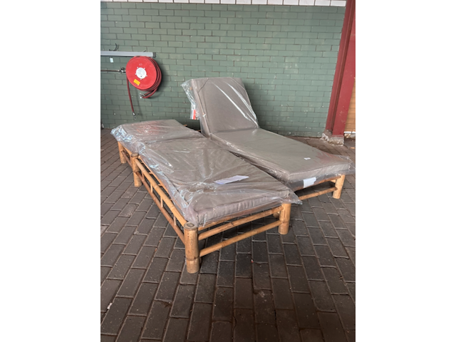 2x bamboo ligbed taupe, exotan , bruin - afbeelding 1 van  4