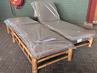 2x bamboo ligbed taupe, exotan , bruin - afbeelding 1 van  4