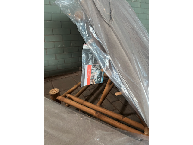 2x bamboo ligbed taupe, exotan , bruin - afbeelding 3 van  4