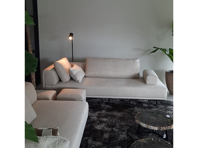 2x bank en 2x poef eyye, dura lounge, champagne - afbeelding 8 van  14