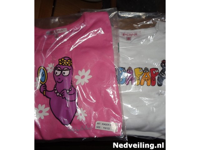2x barbapapa t-shirt maat 116 / 122 - afbeelding 1 van  3