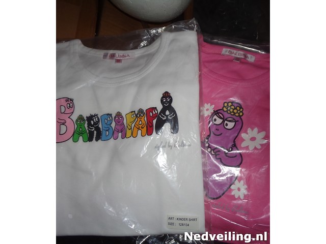 2x barbapapa t-shirt maat 128 / 134 - afbeelding 3 van  3