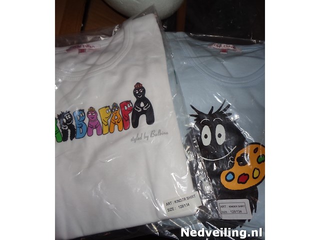 2x barbapapa t-shirt maat 128 / 134 - afbeelding 2 van  3