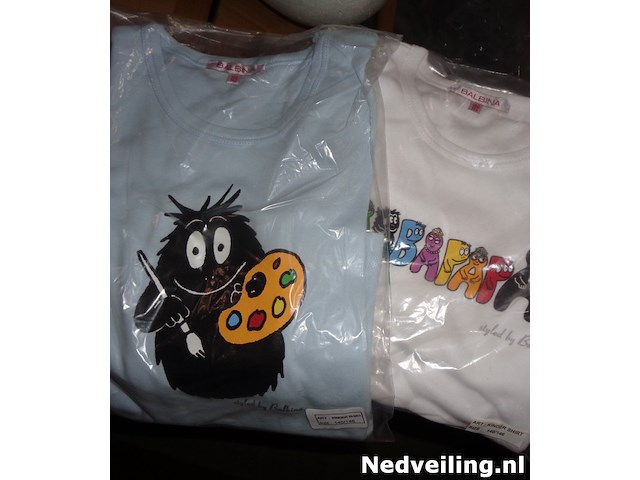 2x barbapapa t-shirt maat 140 / 146 - afbeelding 1 van  3