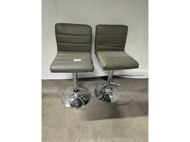 2x barkruk, grijs, in hoogte verstelbaar - afbeelding 1 van  3