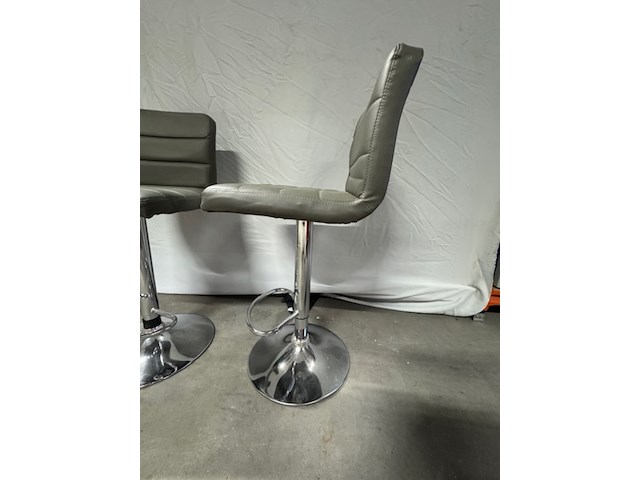 2x barkruk, grijs, in hoogte verstelbaar - afbeelding 3 van  3