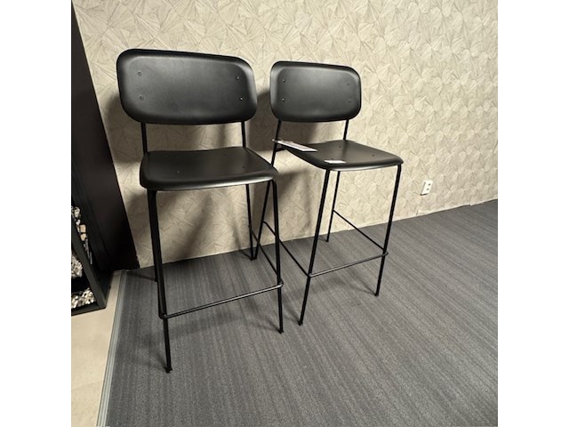 2x barkruk hay, soft edge 95, zwart - afbeelding 1 van  5