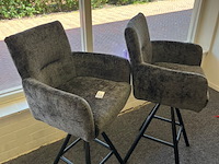 2x barkruk pieter, geweven, antraciet - afbeelding 1 van  2