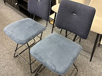 2x barstoel draaibaar kim, geweven, dark blue - afbeelding 3 van  5
