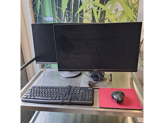 2x beeldscherm, inc muis & toetsenbord, logitech, dell, aoc - afbeelding 1 van  14
