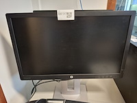 2x beeldscherm met toetsenbord hp, elite display e232 - afbeelding 3 van  6