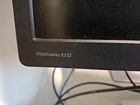 2x beeldscherm met toetsenbord hp, elite display e232 - afbeelding 4 van  6