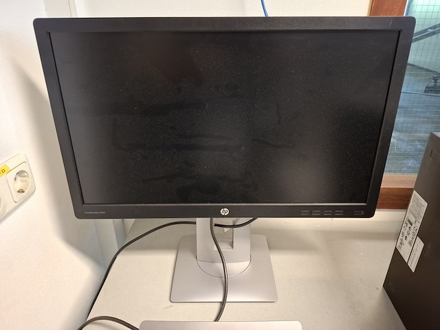 2x beeldscherm met toetsenbord hp, elite display e232 - afbeelding 5 van  6