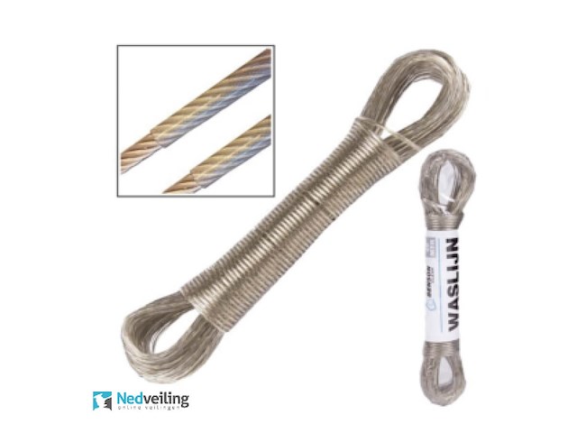 2x benson waslijn met staalkern 20 meter (doos q2) - afbeelding 3 van  3