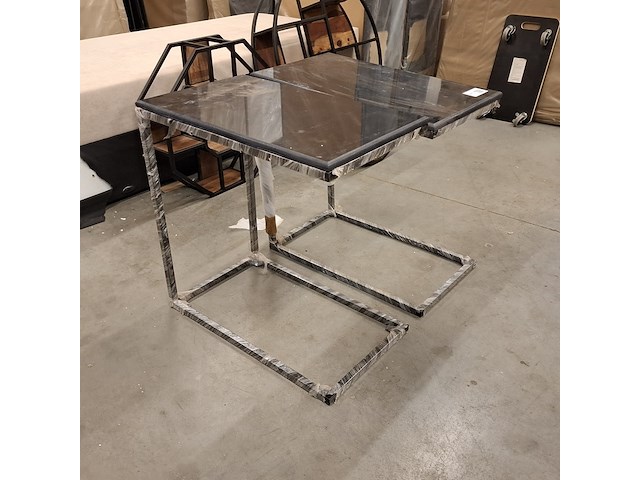 2x bijzettafel met stenenblad - afbeelding 1 van  7