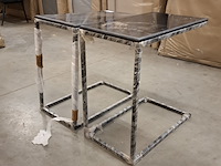 2x bijzettafel met stenenblad - afbeelding 4 van  7