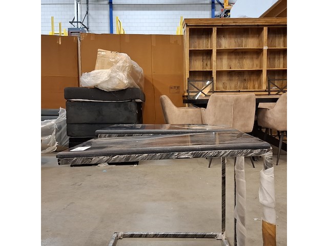 2x bijzettafel met stenenblad - afbeelding 7 van  7