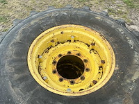 2x bkt 480/85 r26 tractorwielen met 26" stalen 10-gats velgen - afbeelding 8 van  10