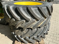 2x bkt agrimax rt 657 480/65r28 tractorwielen – john deere 6130r - afbeelding 4 van  11
