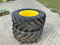 2x bkt agrimax rt 657 480/65r28 tractorwielen – john deere 6130r - afbeelding 5 van  11