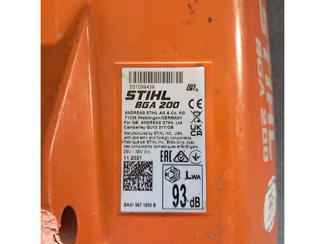 2x bladblazer, stihl, bga 200 - afbeelding 8 van  11