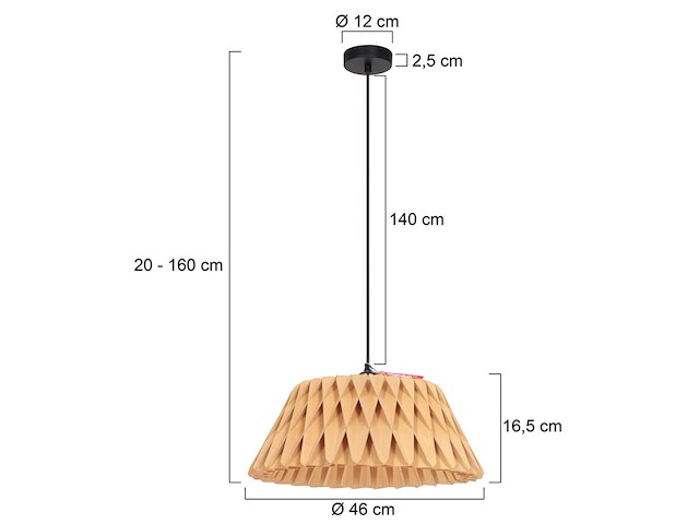 2x blank houten hanglamp 46cm, anne light, maze 3490e, beuken, 2026 - afbeelding 2 van  5