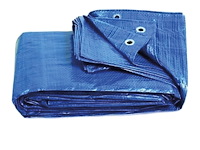 2x blauw dekzeil met ogen 4x5 meter wvp 16,90 p/st - afbeelding 1 van  3