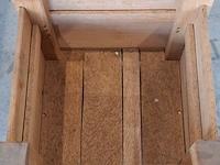2x bloembak, massief eiken | 58x58x58 cm - afbeelding 3 van  3