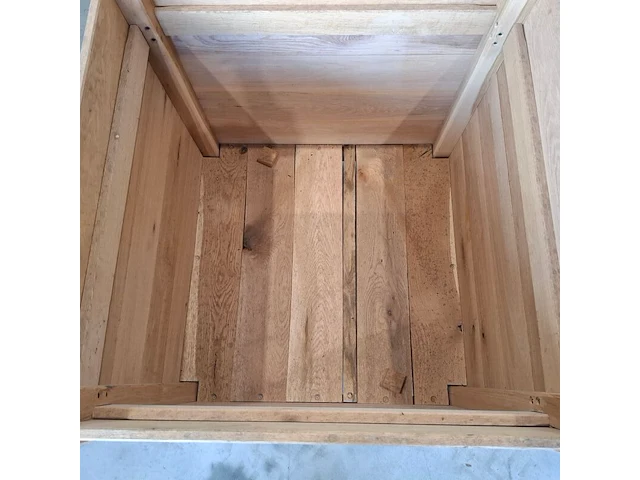 2x bloembak, massief eiken | 87x87x87 cm - afbeelding 3 van  3