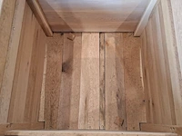 2x bloembak, massief eiken | 87x87x87 cm - afbeelding 3 van  3