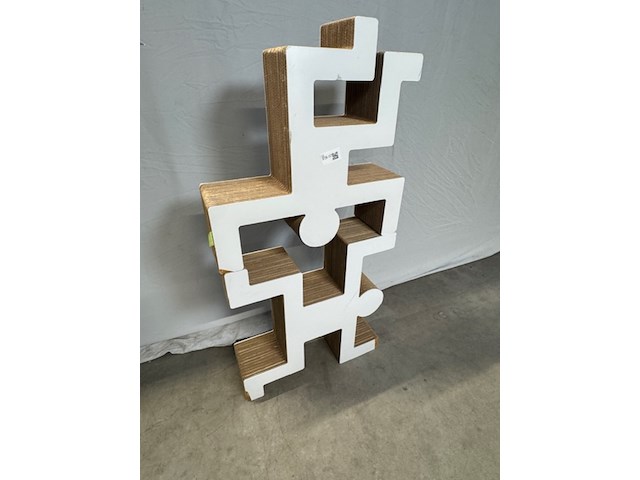 2x boekenkast kubedesign, zwart en wit - afbeelding 2 van  6