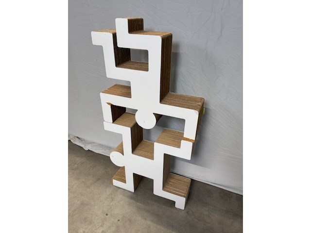 2x boekenkast kubedesign, zwart en wit - afbeelding 6 van  6