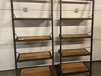 2x boekenrek oud teak sanders meubelland - afbeelding 1 van  9