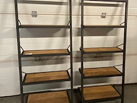 2x boekenrek oud teak sanders meubelland - afbeelding 2 van  9