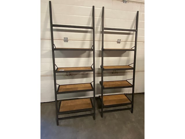2x boekenrek oud teak sanders meubelland - afbeelding 3 van  9