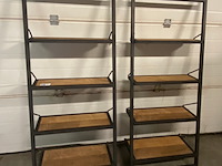 2x boekenrek oud teak sanders meubelland - afbeelding 3 van  9
