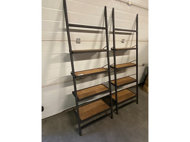 2x boekenrek oud teak sanders meubelland - afbeelding 4 van  9