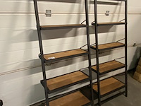 2x boekenrek oud teak sanders meubelland - afbeelding 4 van  9