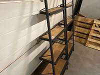 2x boekenrek oud teak sanders meubelland - afbeelding 5 van  9
