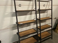 2x boekenrek oud teak, sanders meubelland - afbeelding 2 van  8