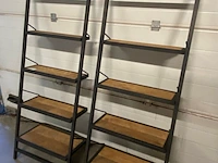 2x boekenrek oud teak, sanders meubelland - afbeelding 4 van  8
