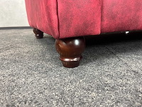 2x bordeauxrode gecapitonneerde sofa - afbeelding 5 van  14