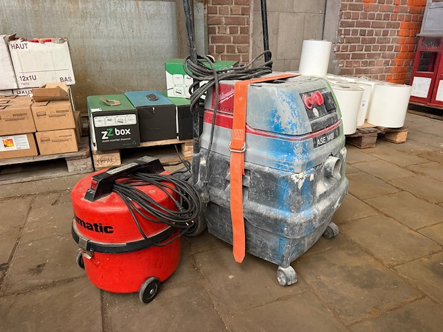2x bouwstofzuigers, milwaukee ase 1400, numatic - afbeelding 1 van  3