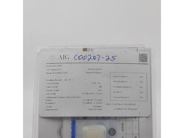 2x briljant geslepen diamanten, totaal 0,42 karaats ( si1) - afbeelding 8 van  8