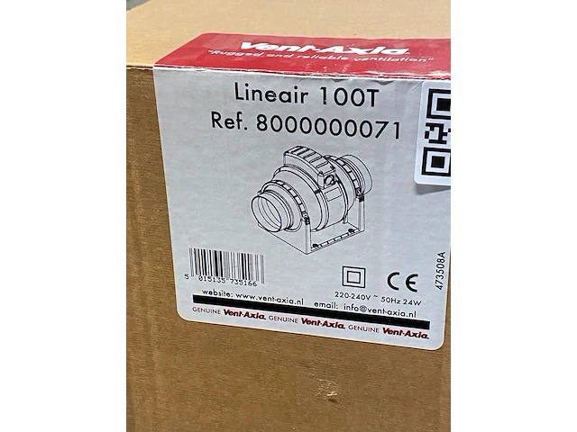 2x buisventilator 100mm mixed flow met timer, vent-axia - afbeelding 3 van  4