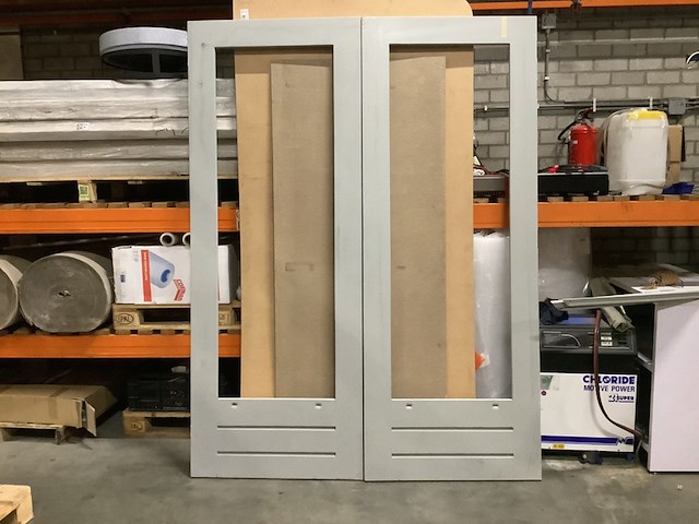 2x buitendeuren 88 x 231,5, grijs - afbeelding 1 van  3