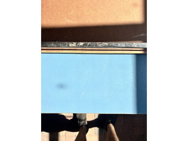 2x bureau- / vergadertafels, vepa, rechthoek, blauw, 2000 - afbeelding 2 van  5