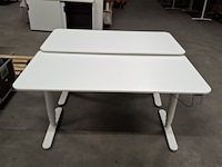 2x bureau elektrisch verstelbaar, ikea, wit - afbeelding 2 van  5