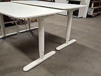 2x bureau elektrisch verstelbaar, ikea, wit - afbeelding 3 van  5