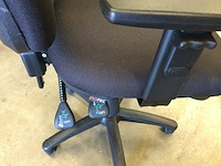 2x bureau stoelen met wielen, zwart - afbeelding 5 van  6